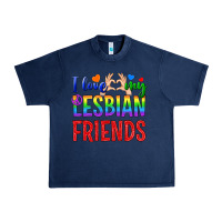 Navy I Love My Lesbian Friends Urban Heavy Tee - BundleAndBundleShop