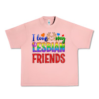 Salmon I Love My Lesbian Friends Urban Heavy Tee - BundleAndBundleShop