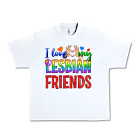 White I Love My Lesbian Friends Urban Heavy Tee - BundleAndBundleShop