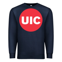 Navy UIC College Premium Sweatshirt - artisFamous