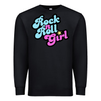 Black rock n roll girl Premium Sweatshirt - artisFamous