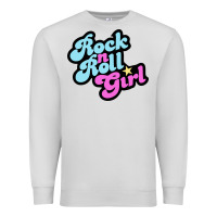 Dove Grey rock n roll girl Premium Sweatshirt - artisFamous