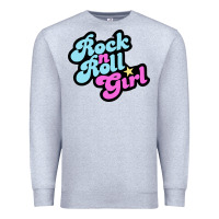 Heather Grey rock n roll girl Premium Sweatshirt - artisFamous