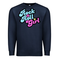 Navy rock n roll girl Premium Sweatshirt - artisFamous