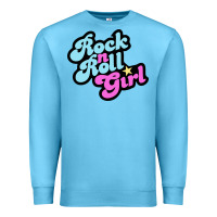 Ocean Blue rock n roll girl Premium Sweatshirt - artisFamous