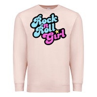 Pale Pink rock n roll girl Premium Sweatshirt - artisFamous