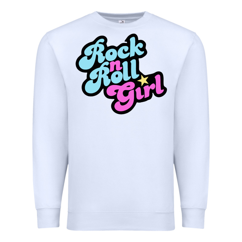 Rock N Roll Girl Premium Sweatshirt by artisFamous | Teevron