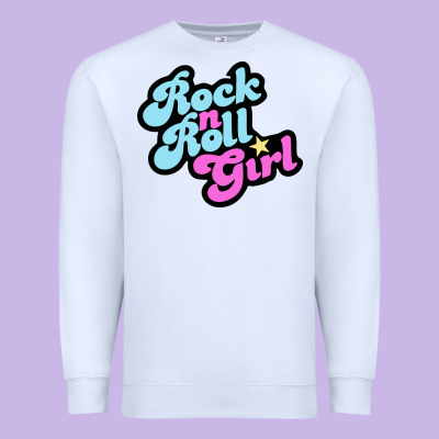 Rock N Roll Girl Premium Sweatshirt Designed By Artisfamous