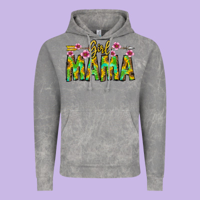 Girl Mama Vintage Hoodie Designed By Cowhidedigitalart