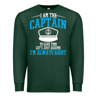 Sports Green captain funny boating sailing Premium Sweatshirt - artisFamous