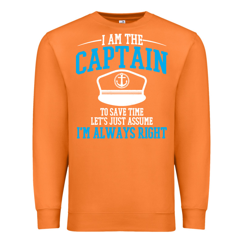 Captain Funny Boating Sailing Premium Sweatshirt by artisFamous | Teevron