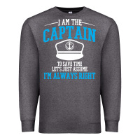 Charcoal Heather captain funny boating sailing Premium Sweatshirt - artisFamous