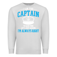 Dove Grey captain funny boating sailing Premium Sweatshirt - artisFamous