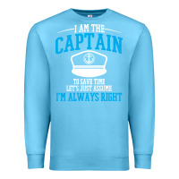 Ocean Blue captain funny boating sailing Premium Sweatshirt - artisFamous