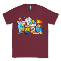 Burgundy Softball coffee cups Classic Tee - HowdyJamesFarm