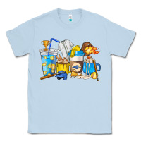 Dusty Blue Softball coffee cups Classic Tee - HowdyJamesFarm