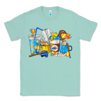 Seafoam Softball coffee cups Classic Tee - HowdyJamesFarm
