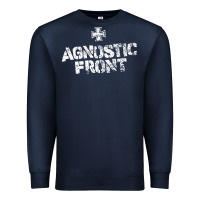 Navy agnostic font Premium Sweatshirt - artisFamous