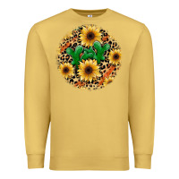 Antique Gold leopard cactus sunflower Premium Sweatshirt - JahusDesignShop