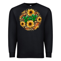 Black leopard cactus sunflower Premium Sweatshirt - JahusDesignShop