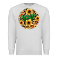 Dove Grey leopard cactus sunflower Premium Sweatshirt - JahusDesignShop