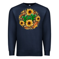 Navy leopard cactus sunflower Premium Sweatshirt - JahusDesignShop