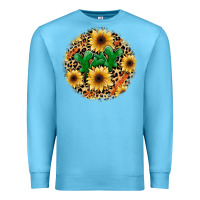 Ocean Blue leopard cactus sunflower Premium Sweatshirt - JahusDesignShop