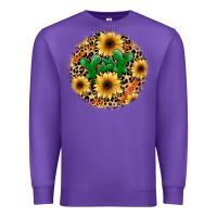 Purple leopard cactus sunflower Premium Sweatshirt - JahusDesignShop