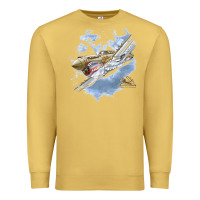 Antique Gold flying tigers Premium Sweatshirt - artisFamous