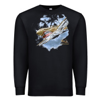 Black flying tigers Premium Sweatshirt - artisFamous