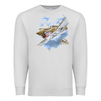 Dove Grey flying tigers Premium Sweatshirt - artisFamous