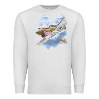 Oatmeal Heather flying tigers Premium Sweatshirt - artisFamous
