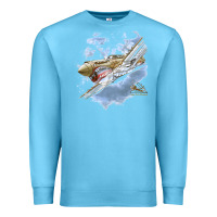 Ocean Blue flying tigers Premium Sweatshirt - artisFamous