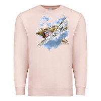 Pale Pink flying tigers Premium Sweatshirt - artisFamous