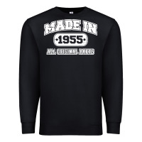 Black made in 1955 funny vintage Premium Sweatshirt - artisFamous