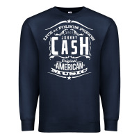 Navy Johnny Cash Music Premium Sweatshirt - artisFamous