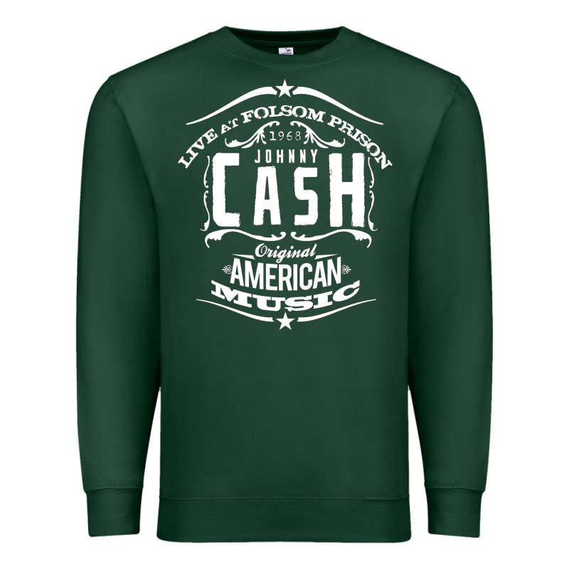 Johnny Cash Music Premium Sweatshirt by artisFamous | Teevron