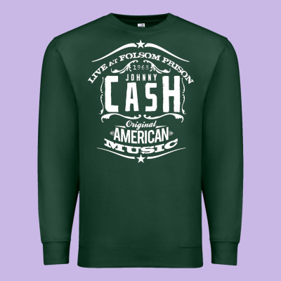 Johnny Cash Music Premium Sweatshirt Designed By Artisfamous