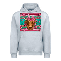 Heather Grey easter longhaired cow Urban Hoodie - Jasminsmagicworld