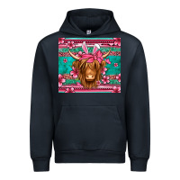 Navy easter longhaired cow Urban Hoodie - Jasminsmagicworld
