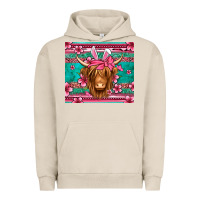 Pigment French Oak easter longhaired cow Urban Hoodie - Jasminsmagicworld