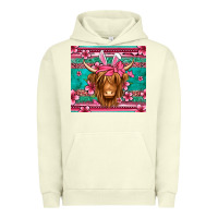 Pigment Pistachio easter longhaired cow Urban Hoodie - Jasminsmagicworld
