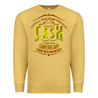 Antique Gold Johnny Cash Music Premium Sweatshirt - artisFamous