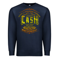 Navy Johnny Cash Music Premium Sweatshirt - artisFamous