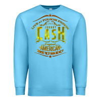Ocean Blue Johnny Cash Music Premium Sweatshirt - artisFamous