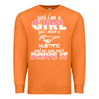 Carrot mustang i m a girl who drives a mustang Premium Sweatshirt - artisFamous