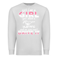 Dove Grey mustang i m a girl who drives a mustang Premium Sweatshirt - artisFamous