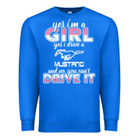 True Royal mustang i m a girl who drives a mustang Premium Sweatshirt - artisFamous