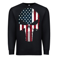 Black the punisher american flag Premium Sweatshirt - artisFamous