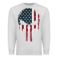 Dove Grey the punisher american flag Premium Sweatshirt - artisFamous
